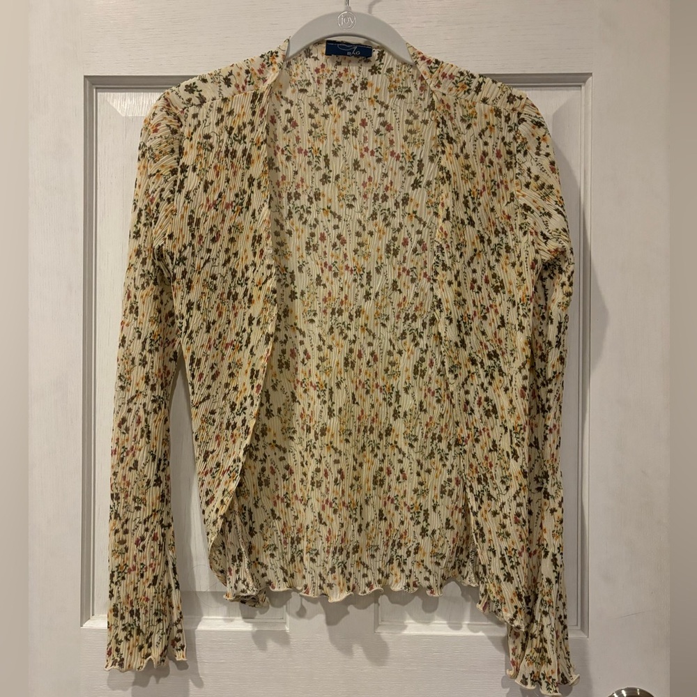 Vintage Floral Dress + Shawl Cardigan - Picture 3 of 6